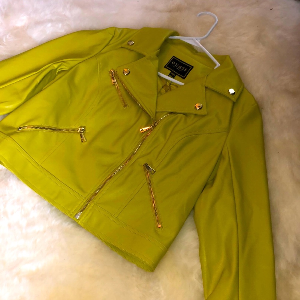 Guess venom leather jacket new with tags